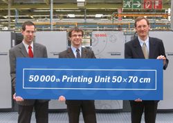 Heidelberg entrega o castelo de impressão formato meia-folha número 50 mil